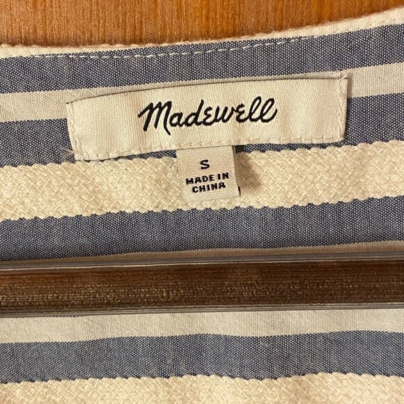 Madewell Plaza Button-Front Shirt in Stripe Size Small GUC - Picture 4 of 8